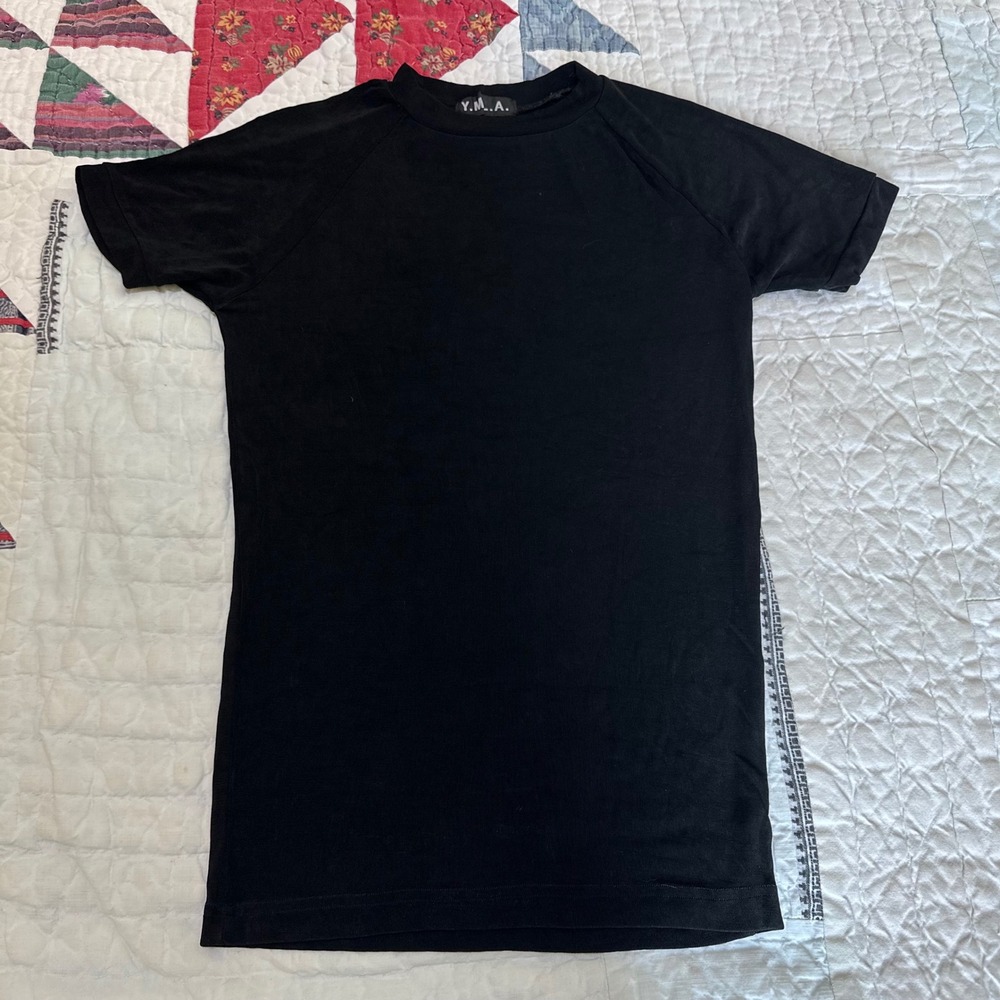 Y.M.L.A. Product Type Black Slinky Slim Shirt